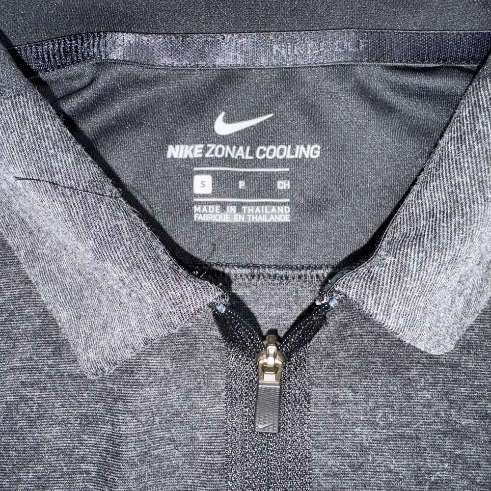 Nike‎ Zonal Cooling Dri-Fit Black Gray Activewear Golf Shirt Women's Size Small